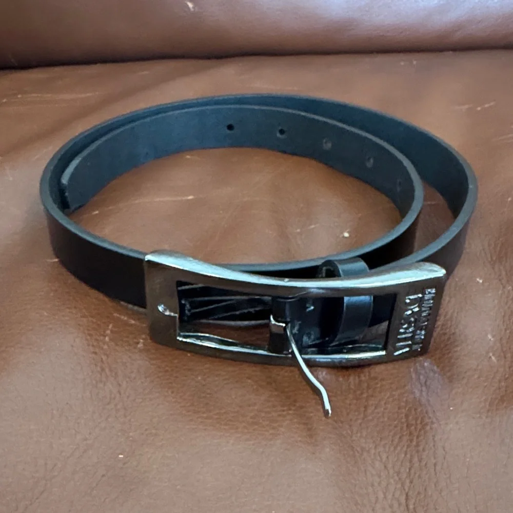 Versace Black Leather Belt size 40